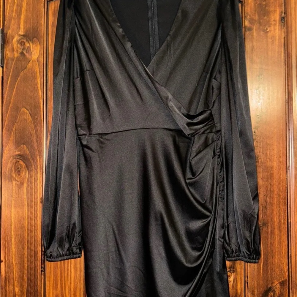Elegant Black Wrap Dress